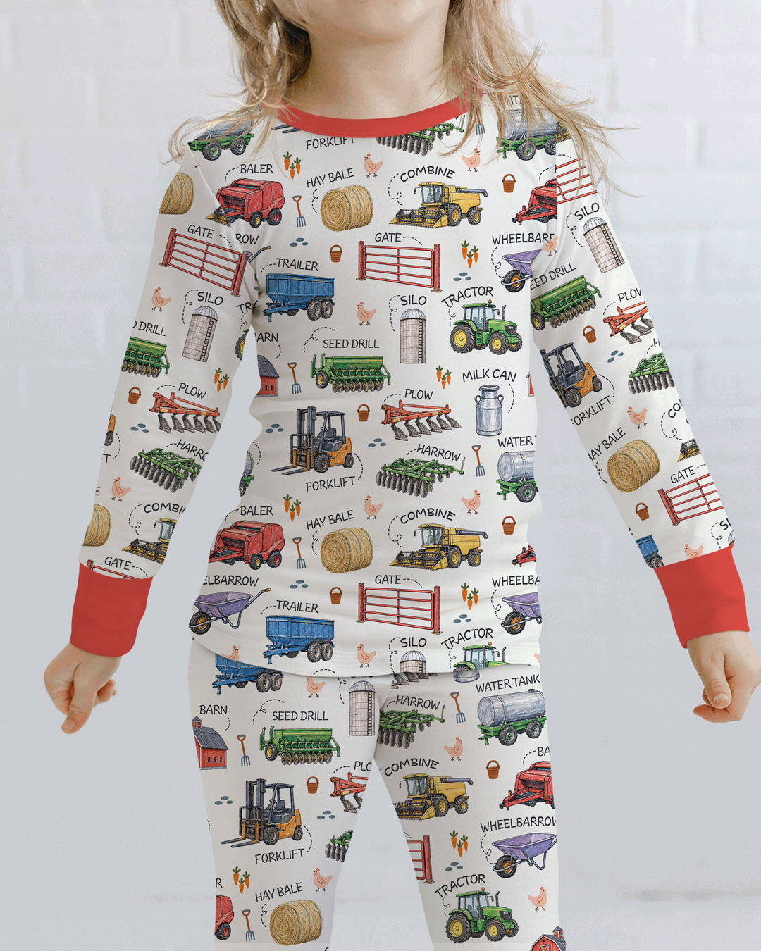 Little Farmer Bamboo Two Piece Long Sleeve Pajama Set