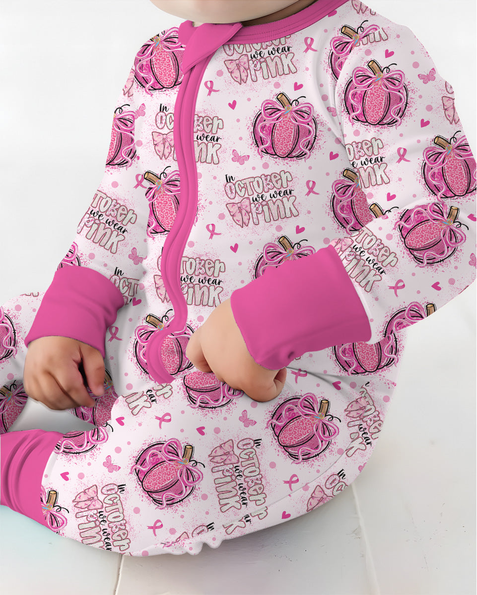 We Wear Pink Pumpkin Mommy & Me Matching Bamboo Convertible Zippy