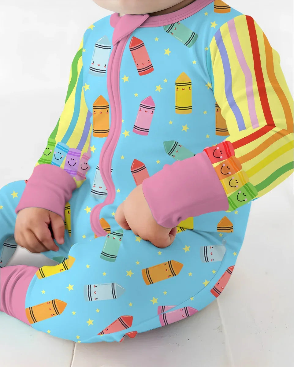 Gerippte Babykleidung mit individuellem Foto - Weich &amp; Skizzenhaft