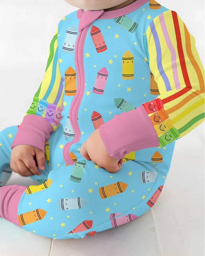 Gerippte Babykleidung mit individuellem Foto - Weich &amp; Skizzenhaft
