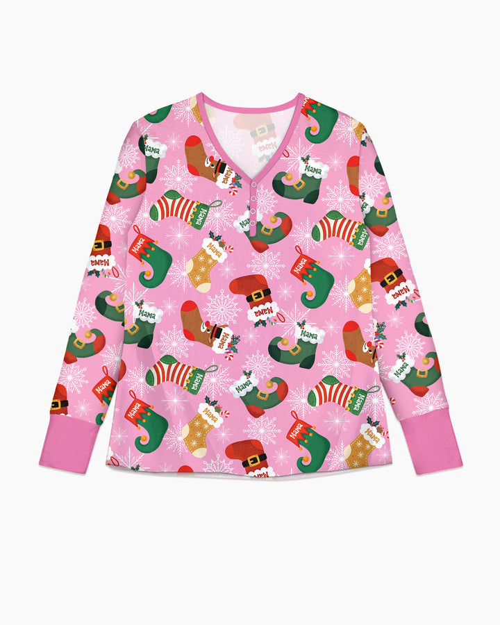 Christmas Crew Family Matching Bamboo Women Pajama Set