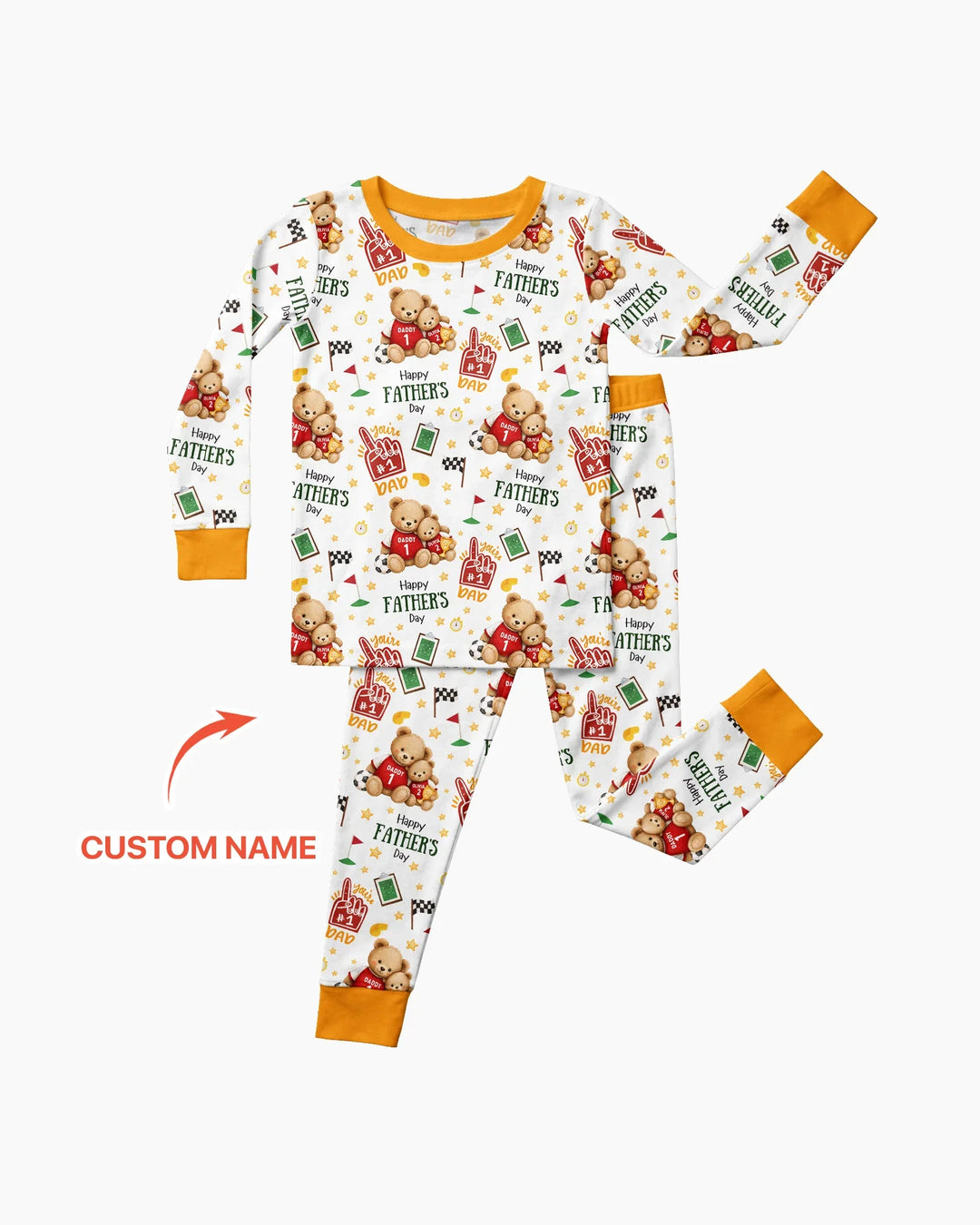 You're #1 Dad Daddy & Me Matching Bamboo Two Piece Long Sleeve Pajama Set