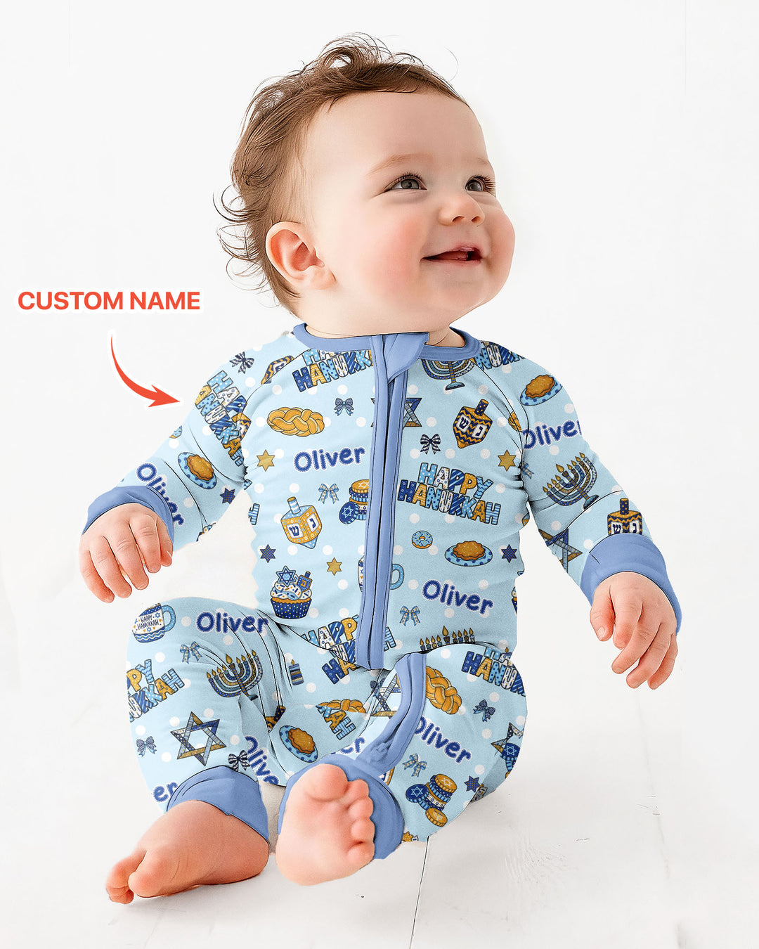 Custom Name Jewish Holiday Bamboo Convertible Zippy