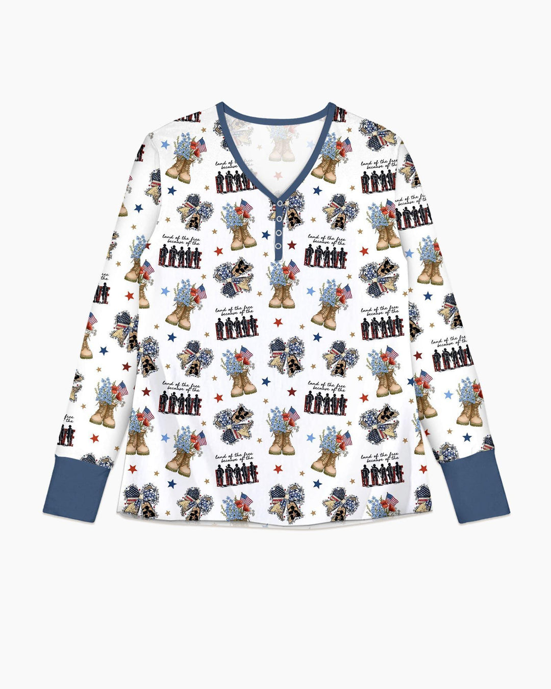 Honor the Brave Family Matching Bamboo Women Pajama Set