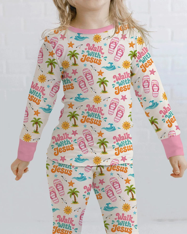 Conjunto de pijama de dos piezas de manga larga de bambú con estampados islámicos