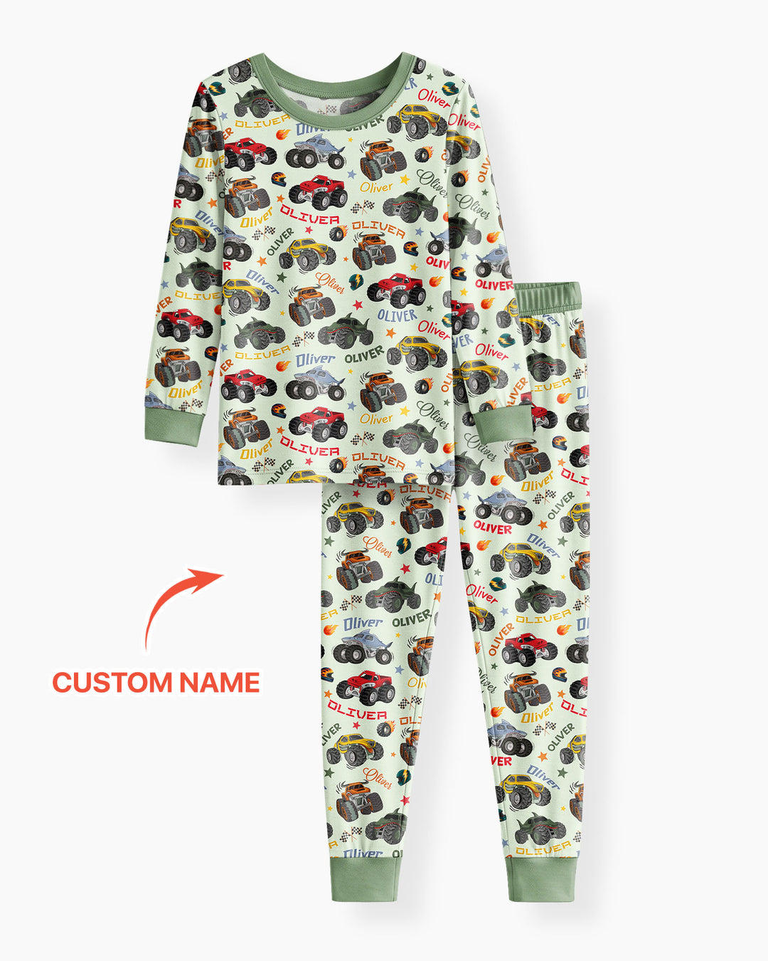 Zweiteiliges Langarm-Pyjama-Set mit Sommerfrüchten