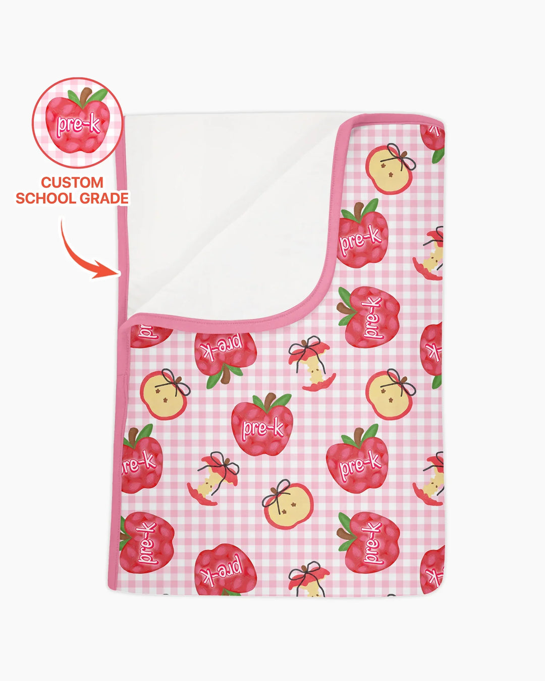 Custom School Grade Apple Days Bamboo Blanket