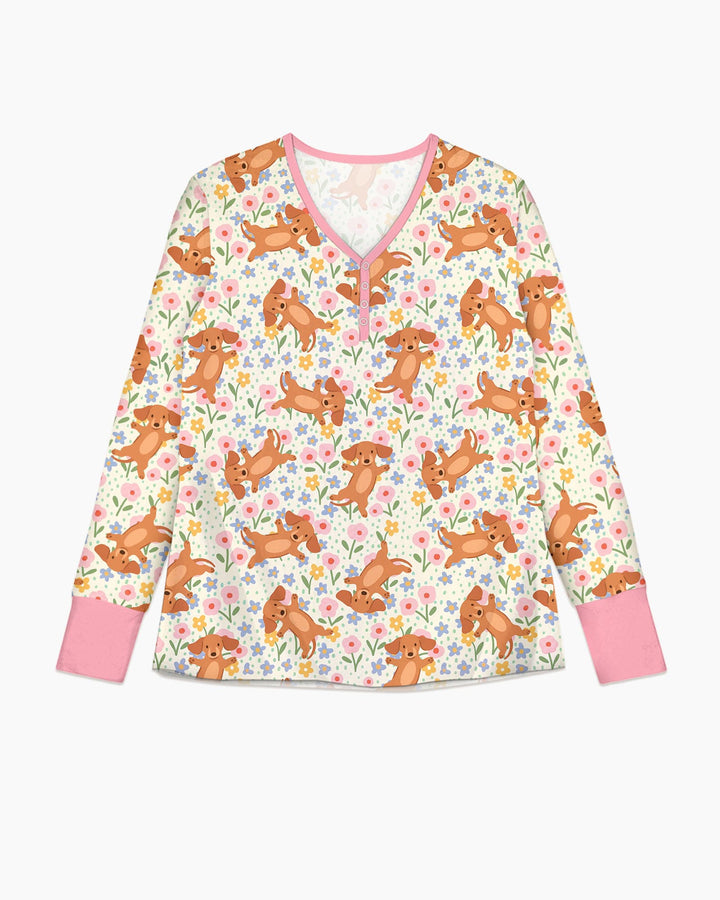 Plantilla de conjunto de pijama de mujer de bambú