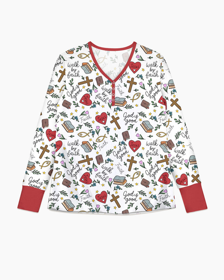 Plantilla de conjunto de pijama de mujer de bambú