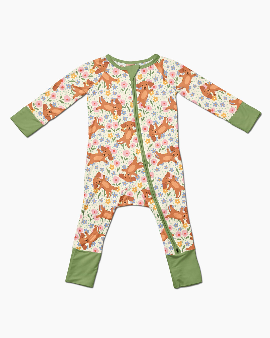 Dachshund Blooms Family Matching Bamboo Convertible Zippy
