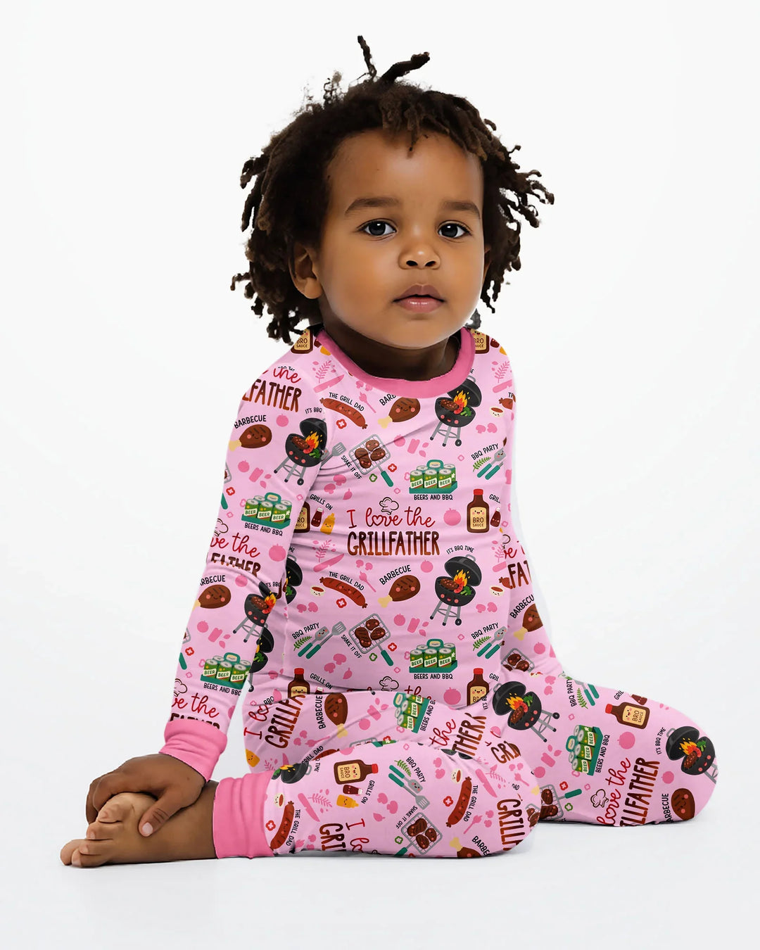 The Grill Father Family Matching Bamboo Two Piece Long Sleeve Pajama Set