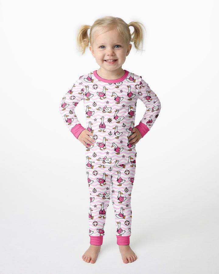 Silly Goose Sailor Bamboo Two Piece Long Sleeve Pajama Set