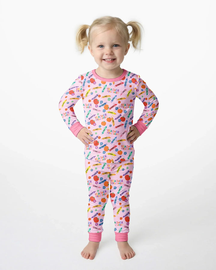 Teacher You Are Special Bamboo Two Piece Long Sleeve Pajama Set