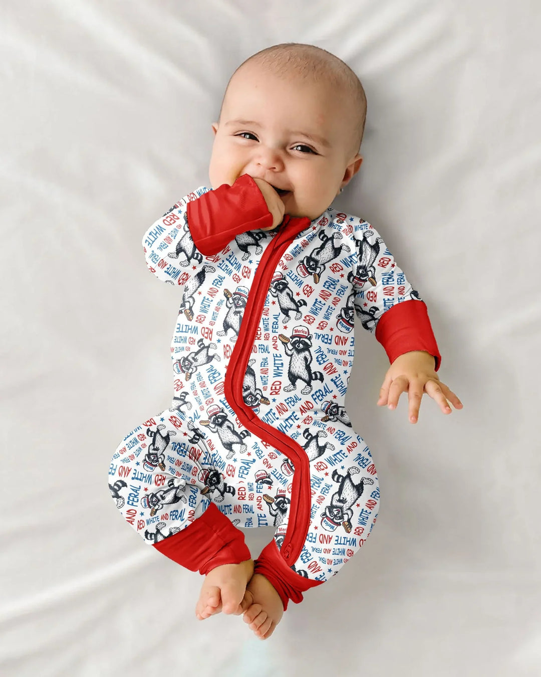 Red White and Feral Bamboo Convertible Zippy