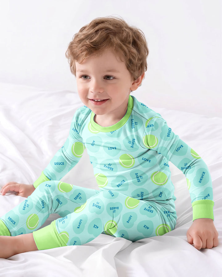 Conjunto de pijama de dos piezas de bambú de manga larga