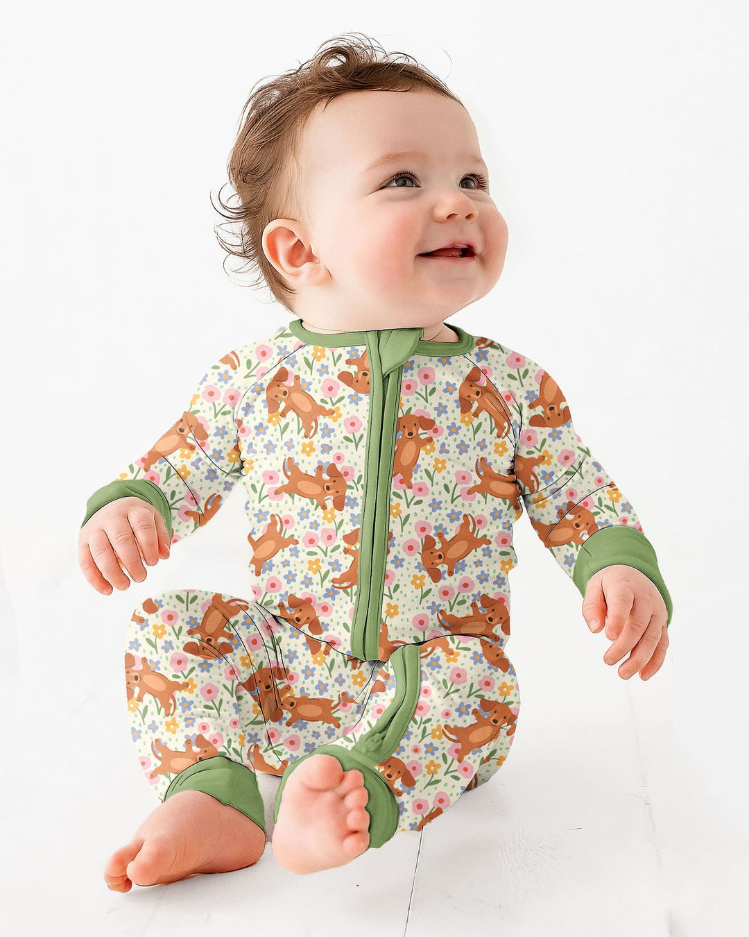 Dachshund Blooms Family Matching Bamboo Convertible Zippy
