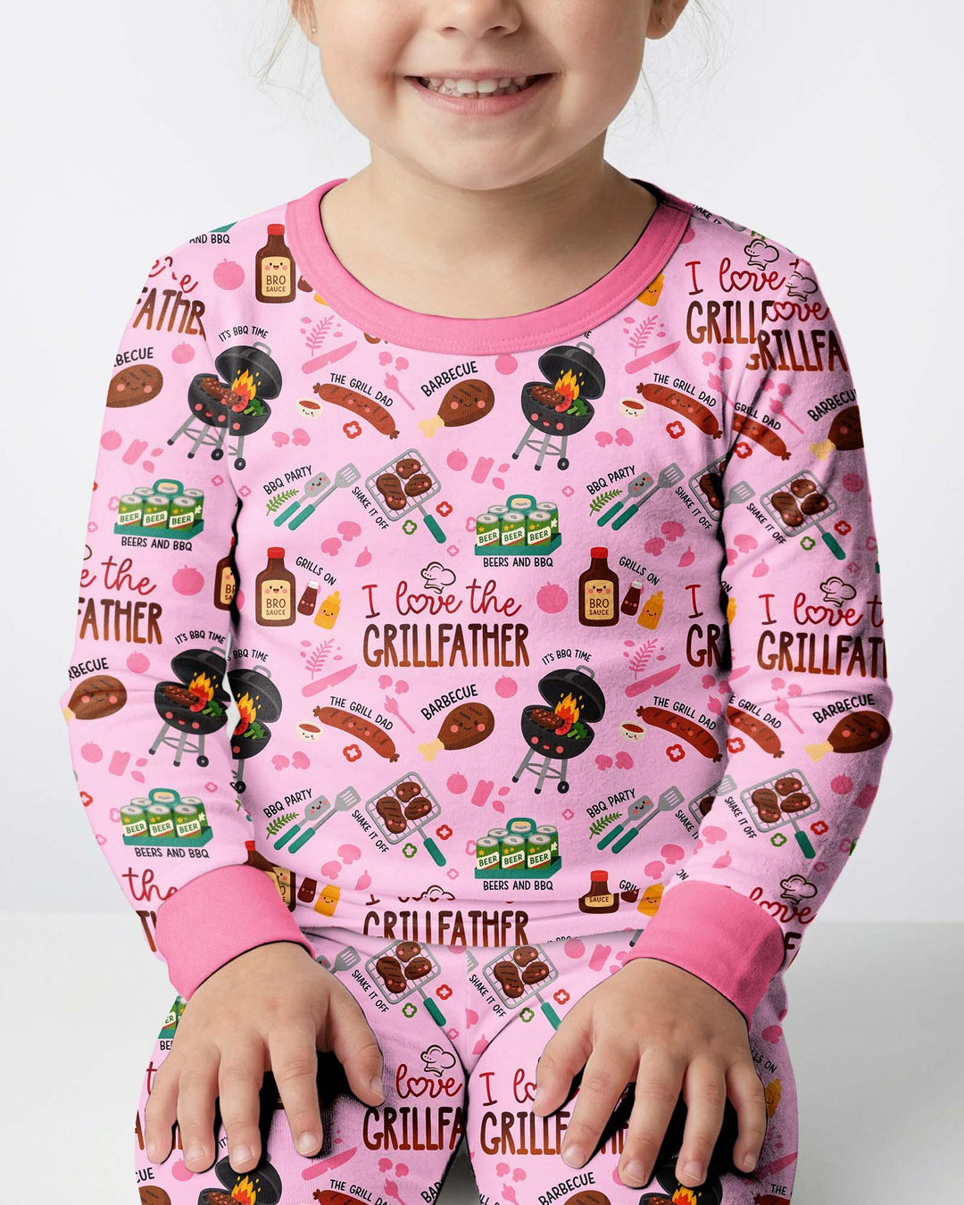 The Grill Father Family Matching Bamboo Two Piece Long Sleeve Pajama Set