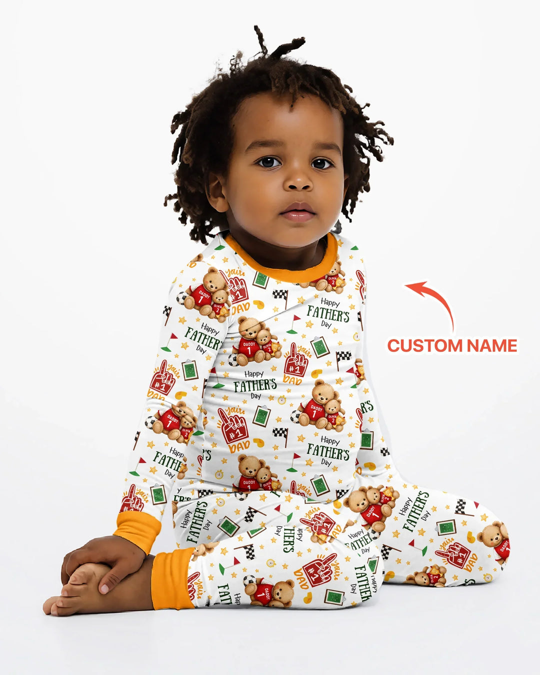 You're #1 Dad Daddy & Me Matching Bamboo Two Piece Long Sleeve Pajama Set