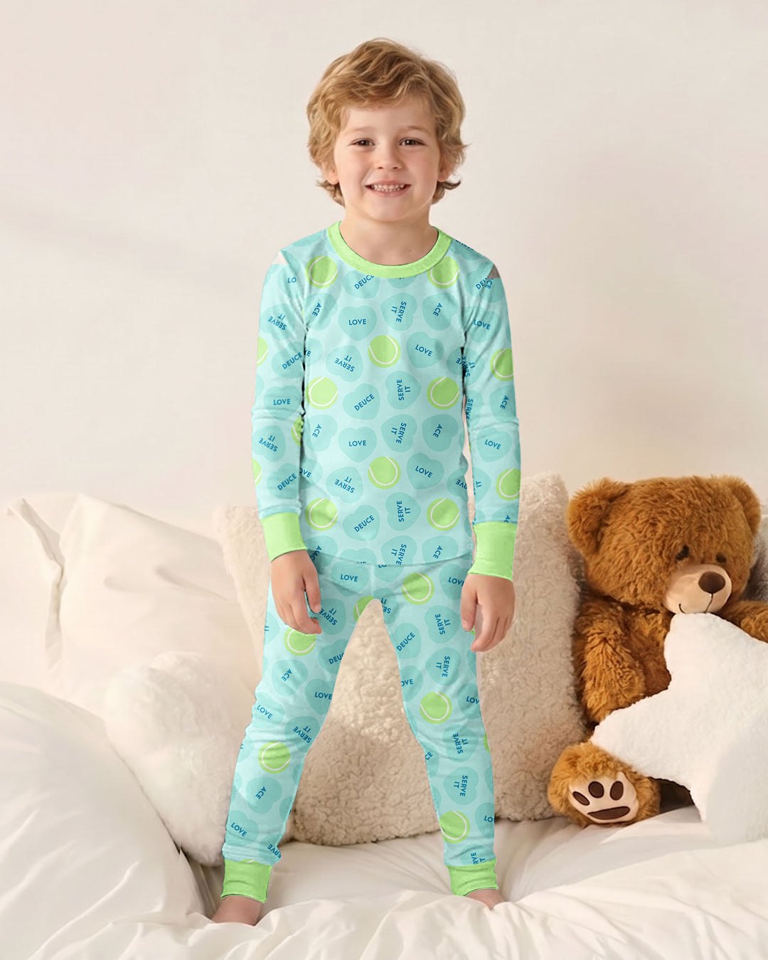 Conjunto de pijama de dos piezas de bambú de manga larga