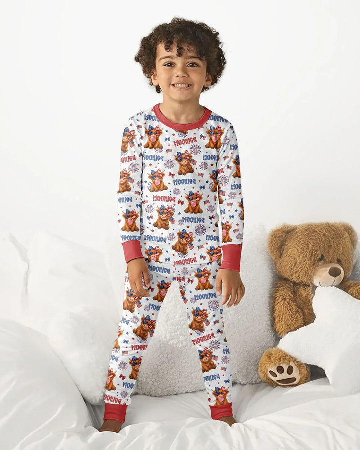 Conjunto de pijama de dos piezas de bambú de manga larga