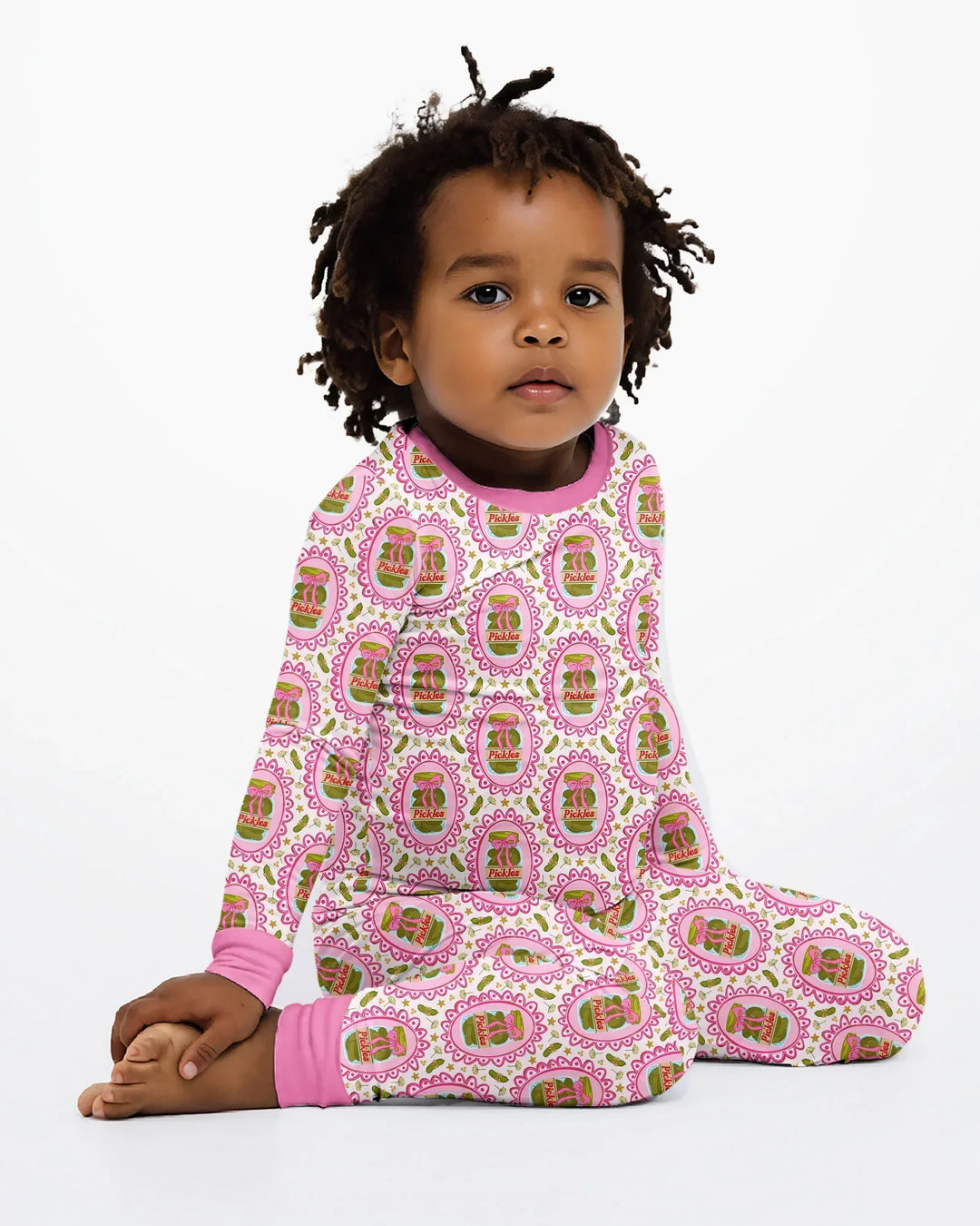Pickle Coquette Bamboo Two Piece Long Sleeve Pajama Set