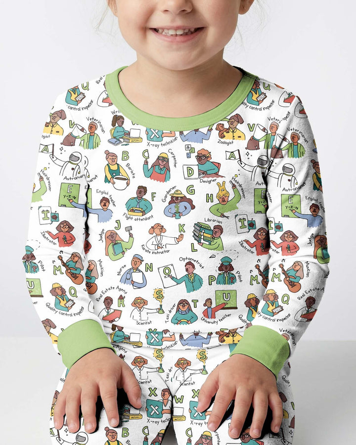 Conjunto de pijama de dos piezas de bambú de manga larga