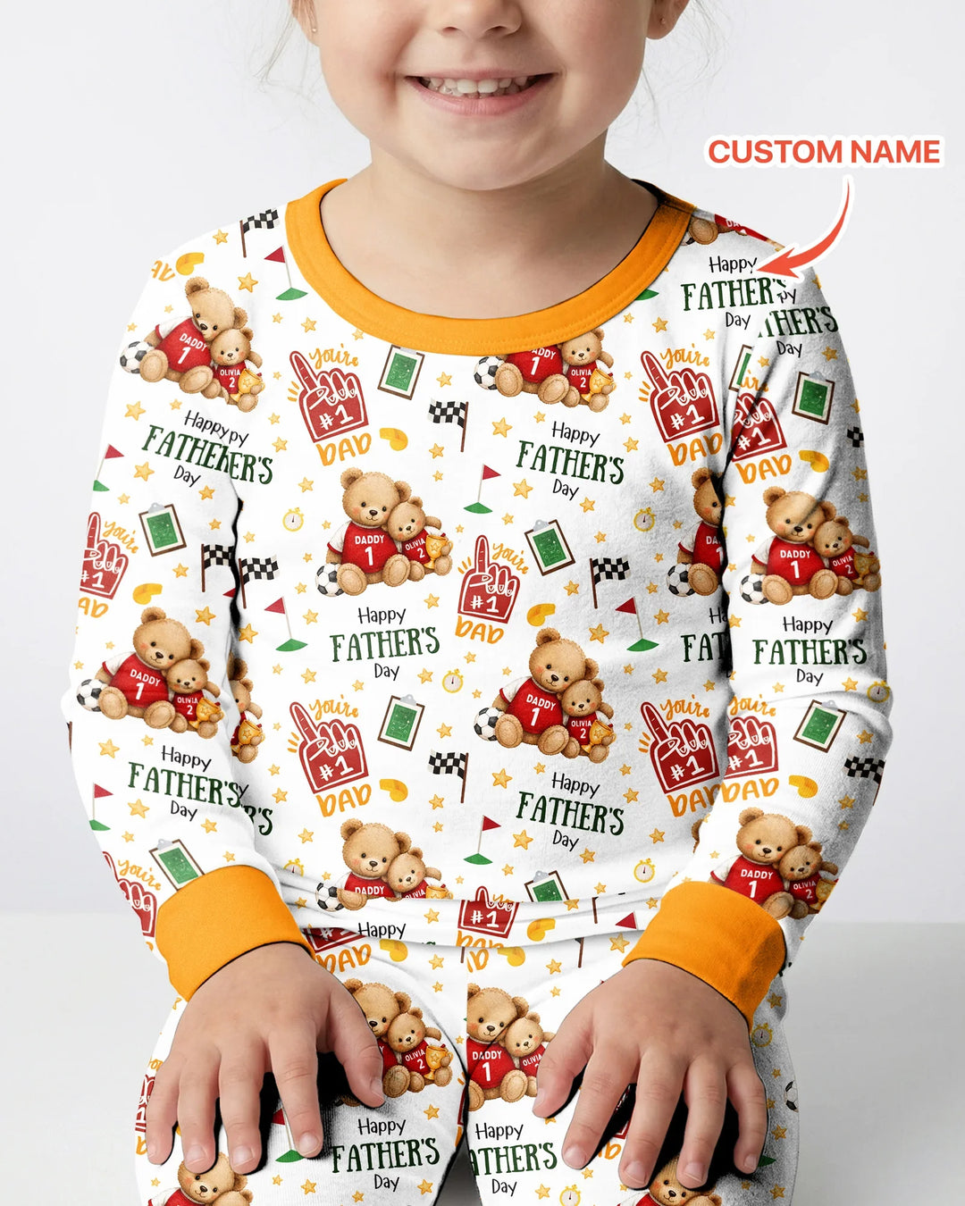 You're #1 Dad Daddy & Me Matching Bamboo Two Piece Long Sleeve Pajama Set