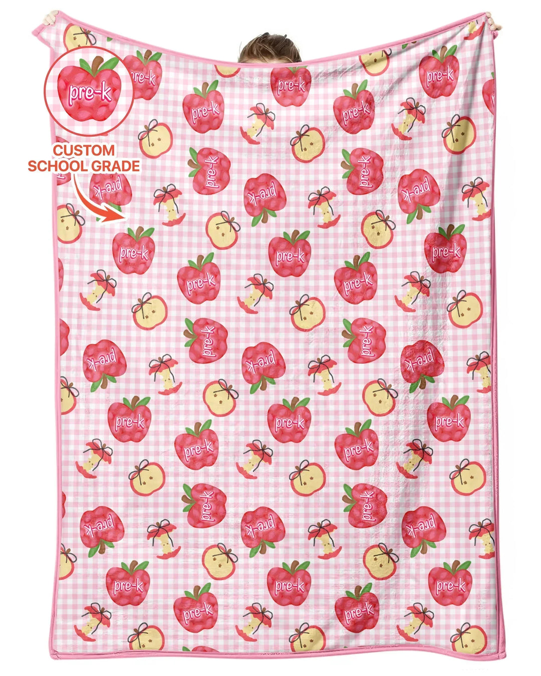 Custom School Grade Apple Days Bamboo Blanket