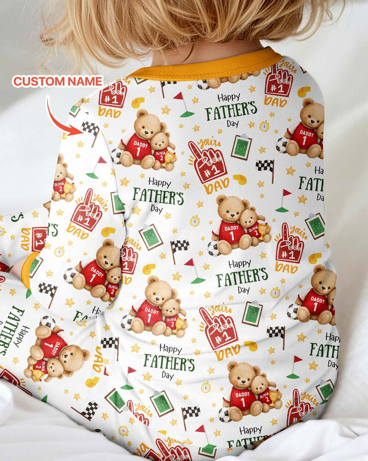 You're #1 Dad Daddy & Me Matching Bamboo Convertible Zippy