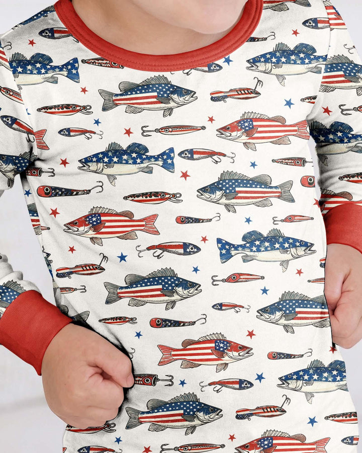 Conjunto de pijama de dos piezas de bambú de manga larga