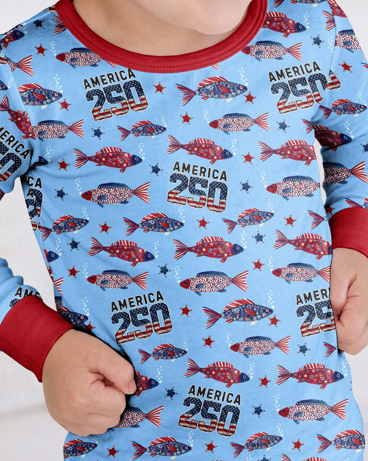 Conjunto de pijama de dos piezas de bambú de manga larga