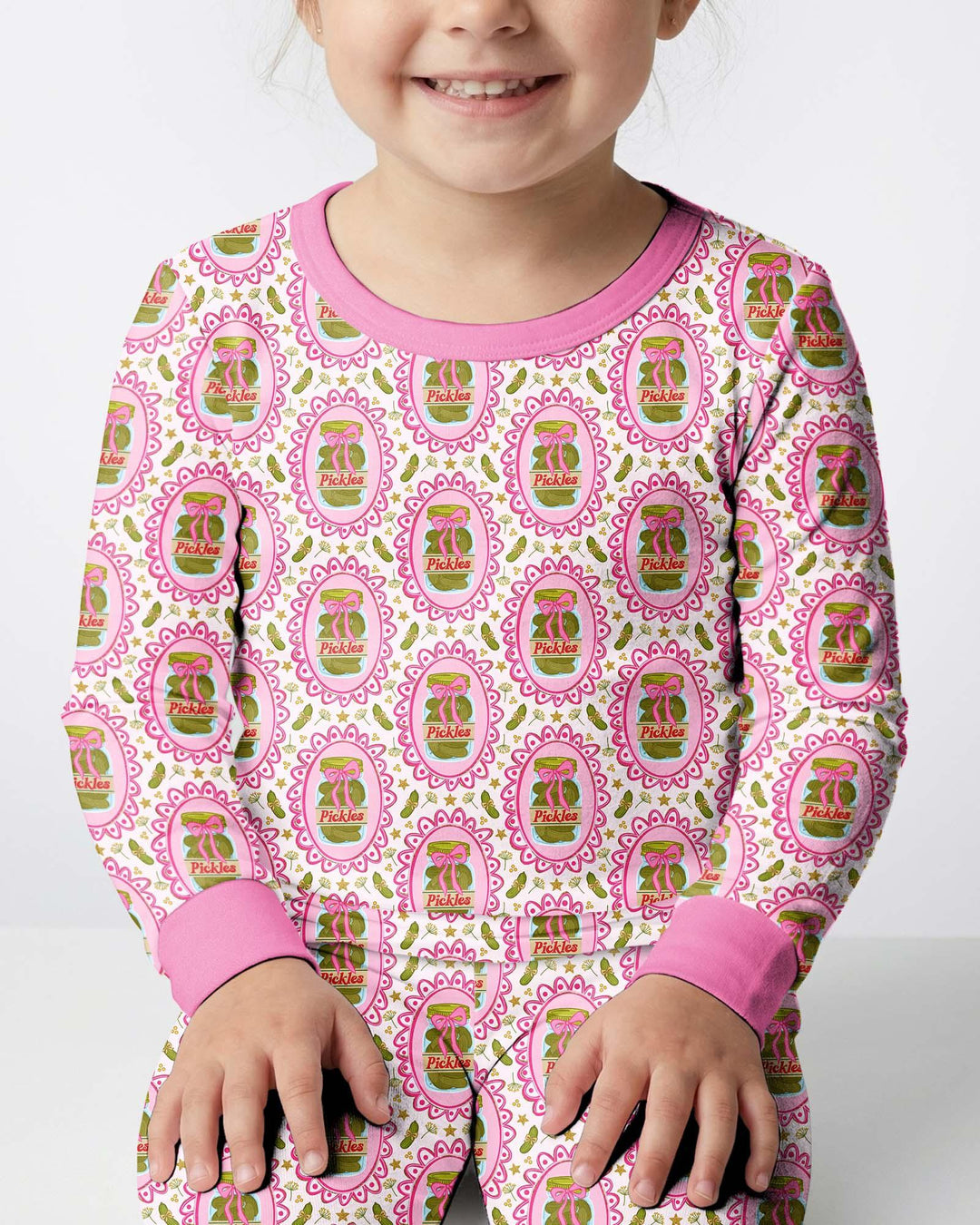 Pickle Coquette Bamboo Two Piece Long Sleeve Pajama Set