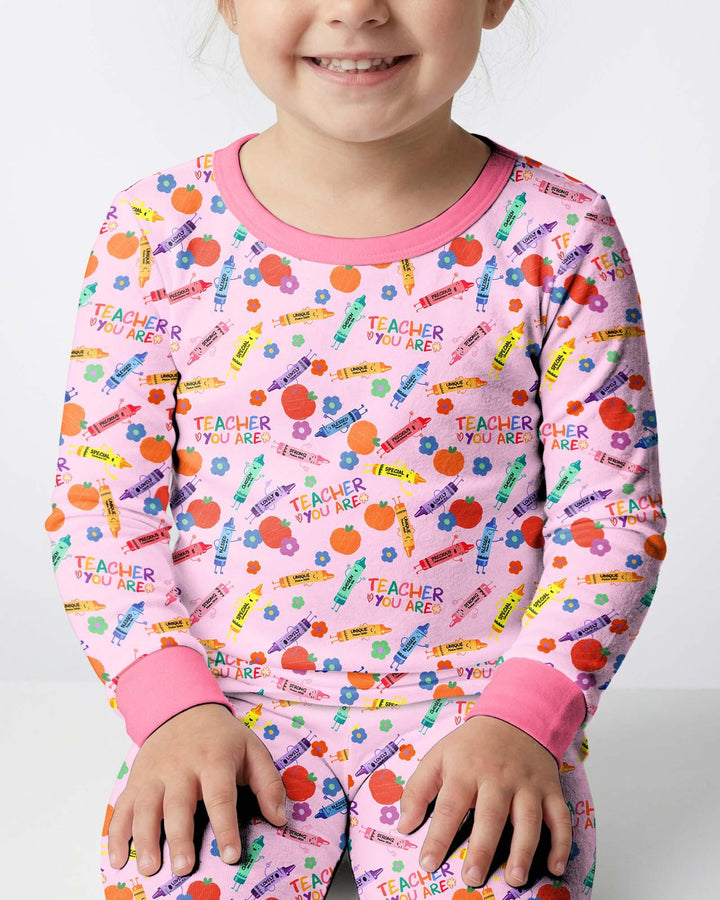 Teacher You Are Special Bamboo Two Piece Long Sleeve Pajama Set