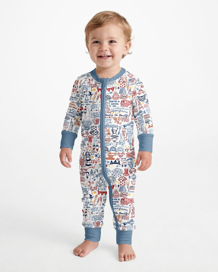 Liberty Doodle 250th Family Matching Bamboo Convertible Zippy