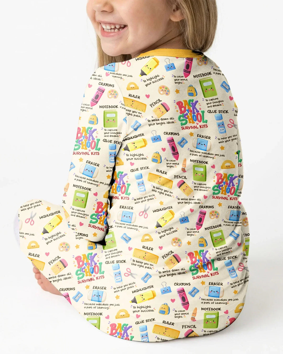Back To School Survival Kit Bamboo Two Piece Long Sleeve Pajama Set