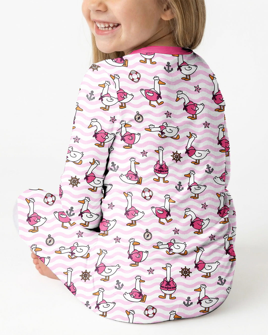 Silly Goose Sailor Bamboo Two Piece Long Sleeve Pajama Set