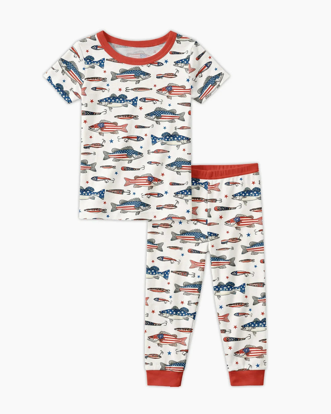 Conjunto de pijama de dos piezas de manga corta de bambú