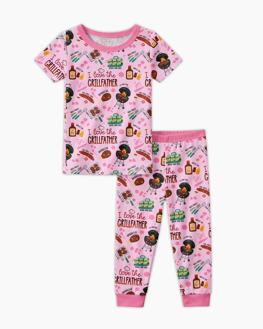 The Grill Father Family Matching Bamboo Two Piece Short Sleeve Pajama Set