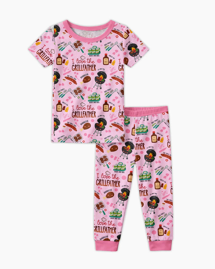 The Grill Father Family Matching Bamboo Two Piece Short Sleeve Pajama Set