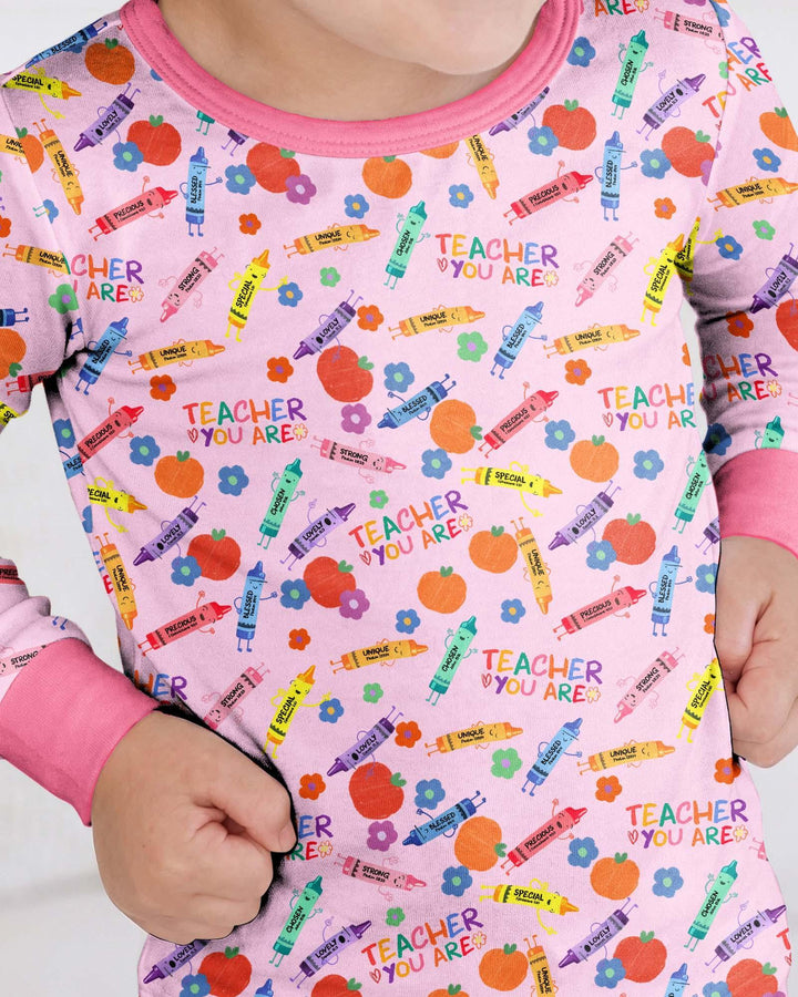 Teacher You Are Special Bamboo Two Piece Long Sleeve Pajama Set