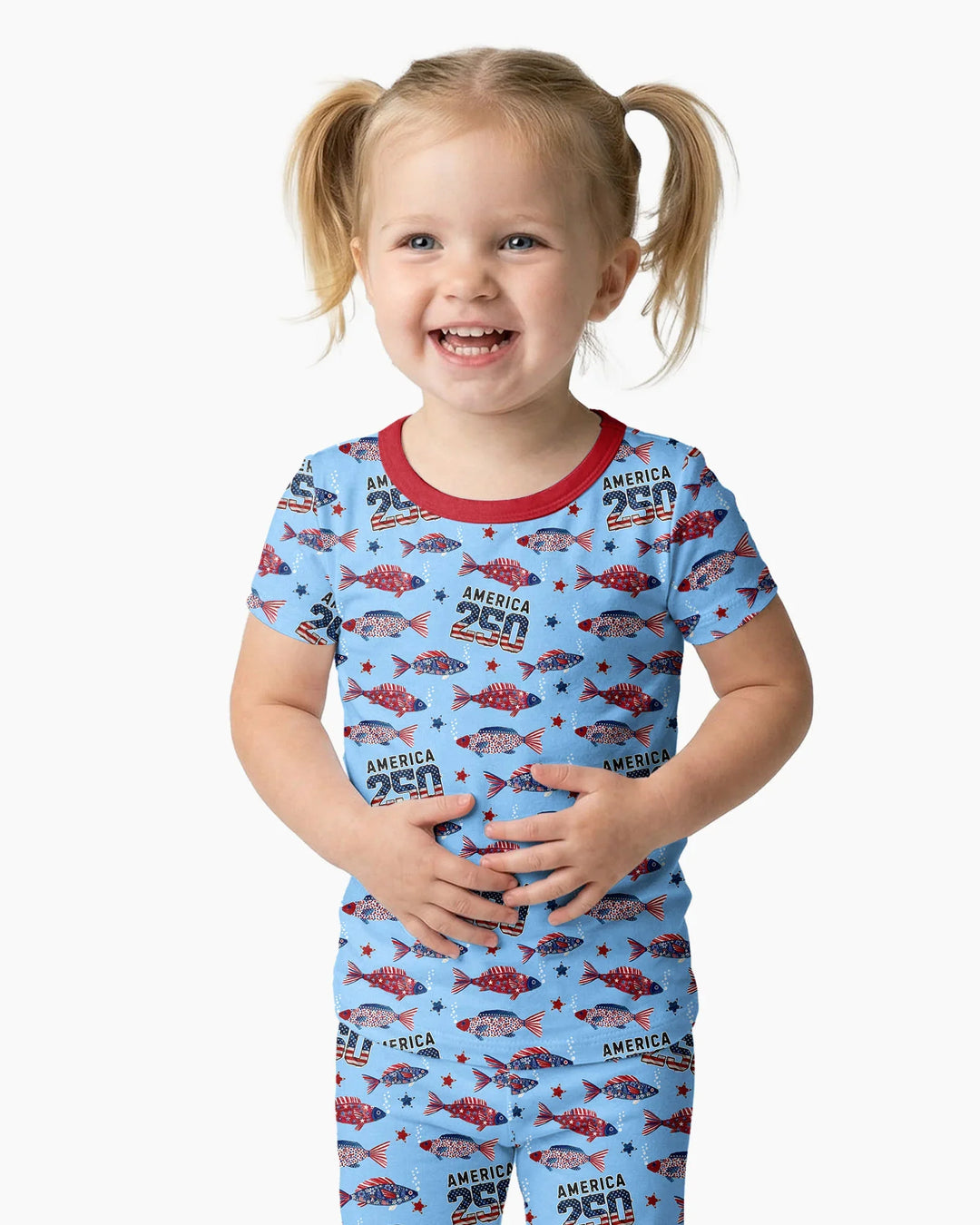 Conjunto de pijama de dos piezas de manga corta de bambú