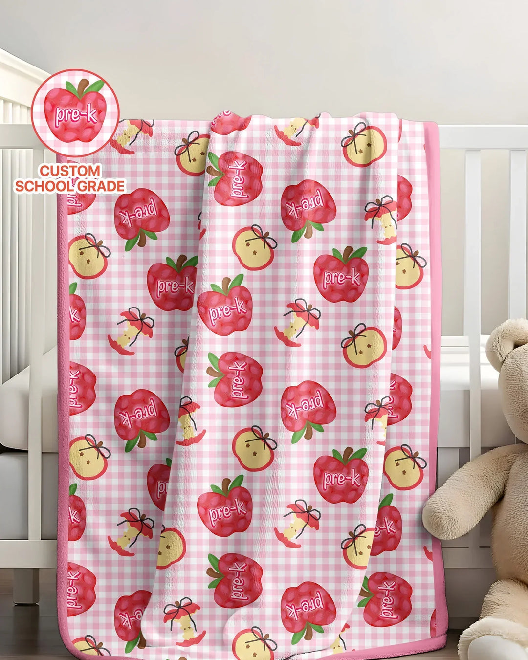 Custom School Grade Apple Days Bamboo Blanket