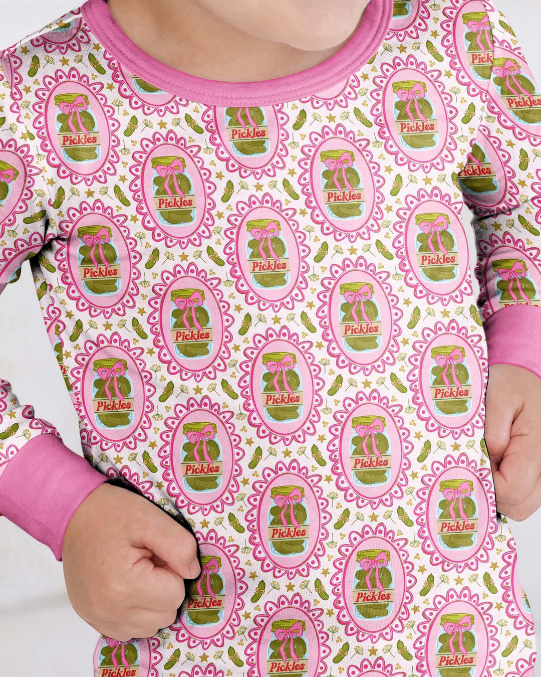 Pickle Coquette Bamboo Two Piece Long Sleeve Pajama Set