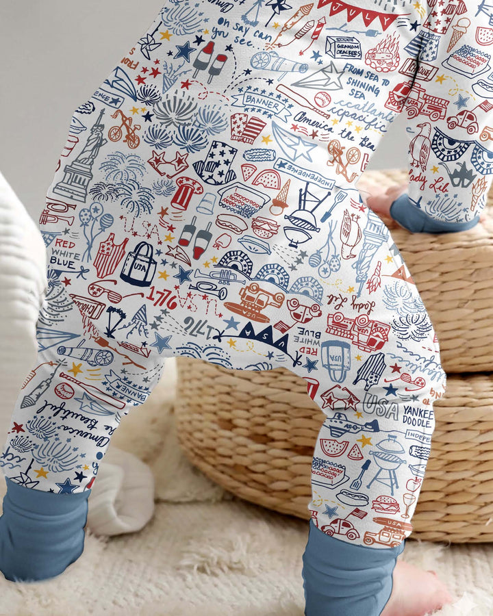 Liberty Doodle 250th Family Matching Bamboo Convertible Zippy