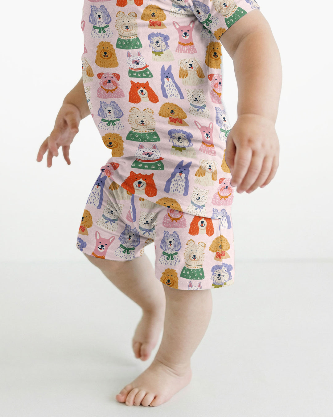 Conjunto de Pijama de Dos Piezas de Bambú con Mangas Cortas y Pantalones Cortos