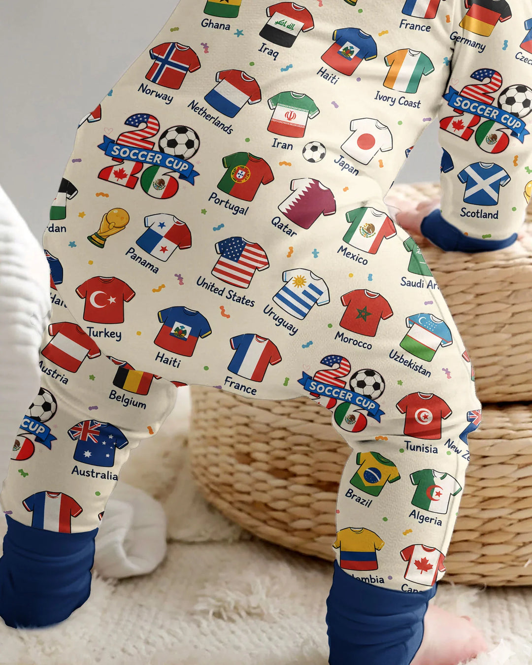 2026 Soccer World Jersey Flag Bamboo Convertible Zippy