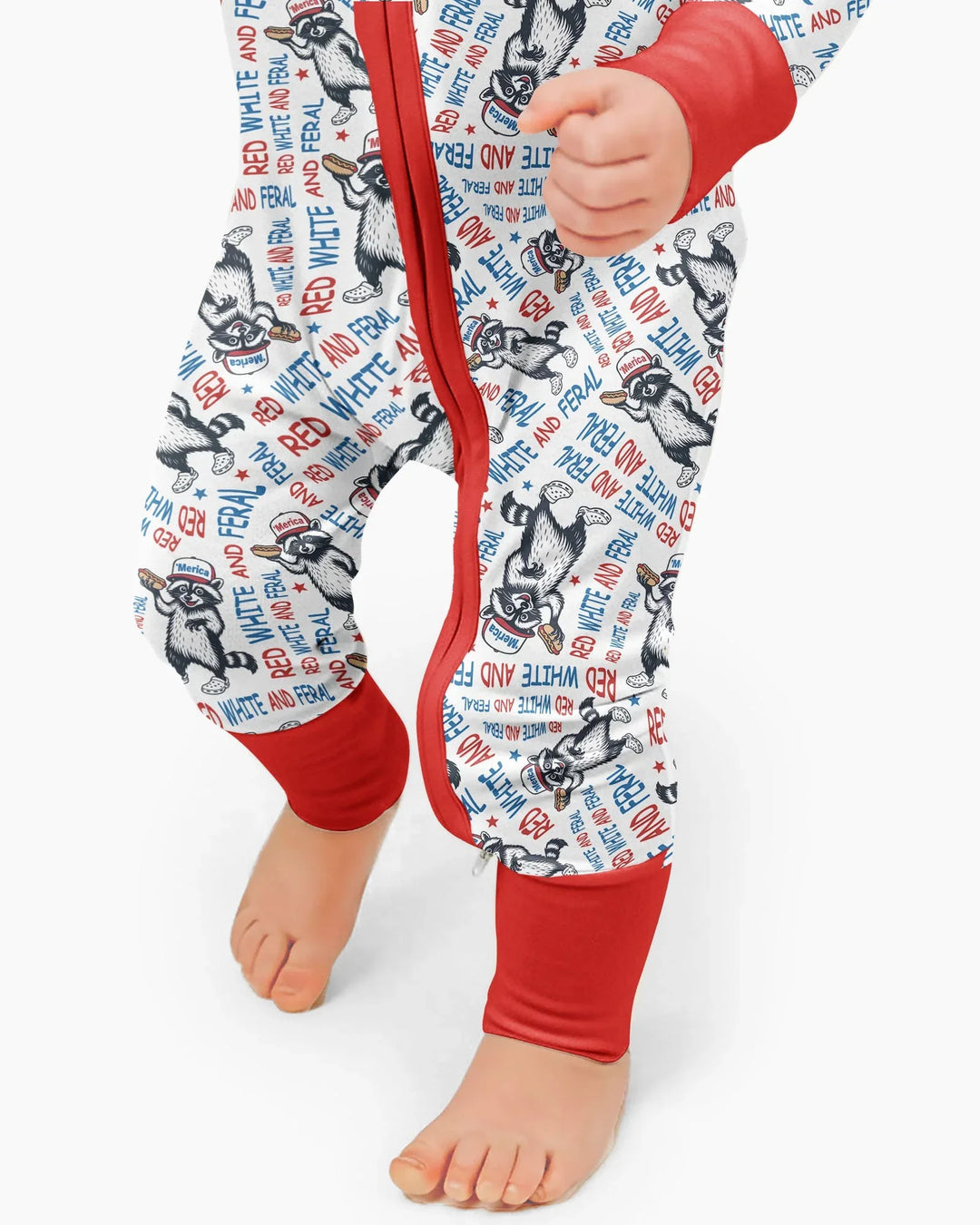 Red White and Feral Bamboo Convertible Zippy