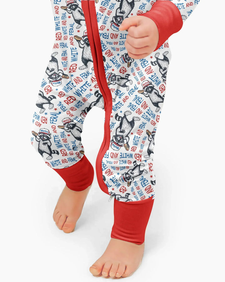 Red White and Feral Bamboo Convertible Zippy