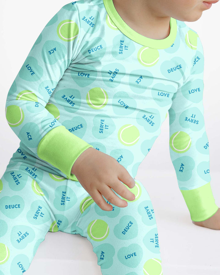 Conjunto de pijama de dos piezas de bambú de manga larga
