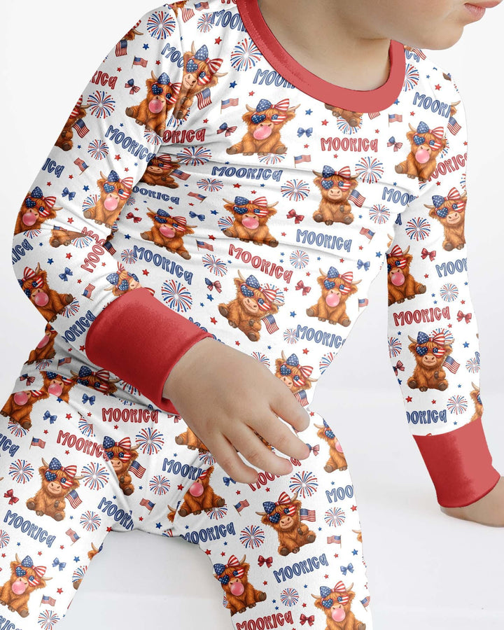 Conjunto de pijama de dos piezas de bambú de manga larga